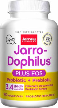 JARROW Jarro-Dophilus® + FOS, 3.4 Billion CFU, 100 Veggie Caps
