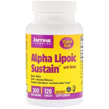 JARROW Alpha Lipoic Sustain®, 300 mg, 120 Sustain Tablets