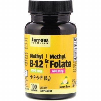 JARROW Methyl B12 &amp; Methyl Folate, 100 lozenges