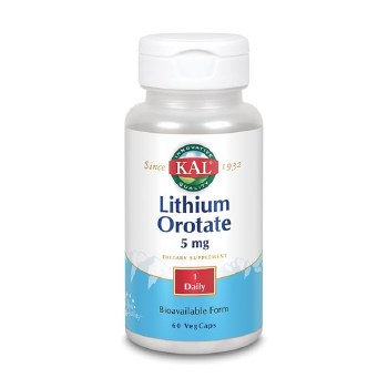 KAL Lithium Orotate, 5 mg, 60 VegCaps