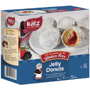 KATZ Gluten-Free Powdered Jelly Donuts Mini, 8.5 oz