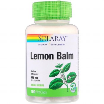 SOLARAY Lemon Balm, 100  veg capsules