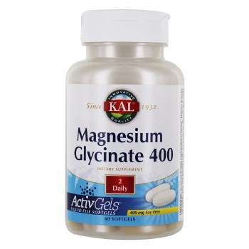 KAL Magnesium Glycinate 400, 60 Softgels