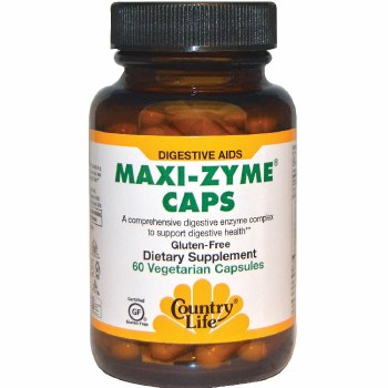 COUNTRY LIFE Maxi-Zyme® Caps, 60 Vegetarian Capsules