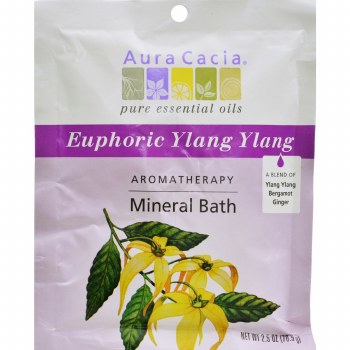 AURA CACIA Aromatherapy Mineral Bath, Euphoric Ylang Ylang, 2.5 oz