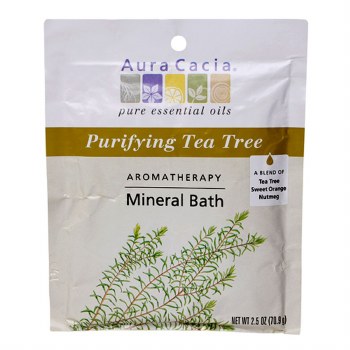 AURA CACIA Aromatherapy Mineral Bath, Purifying Tea Tree, 2.5 oz