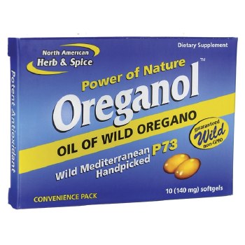 NORTH AMERICAN HERB &amp; SPICE Oreganol, Oil of Wild Oregano P73, 10 softgels