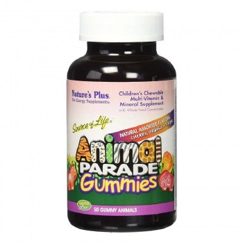 NATURE'S PLUS Animal Parade Multivitamin Gummies, 50 gummies