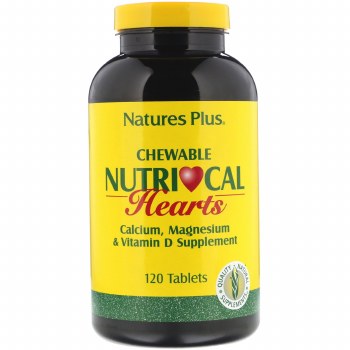 NATURE'S PLUS Nutri-Cal Hearts, Chewable Calcium, Magnisium &amp; Vitamin D