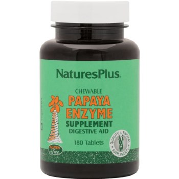 NATURE'S PLUS Chewable Papaya Enzyme, 180 chewable tablets