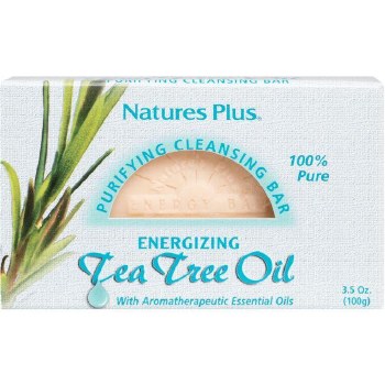 NATURE'S PLUS Purifying Cleansing Bar Energizing Tea Tree Oil, 3.5 oz