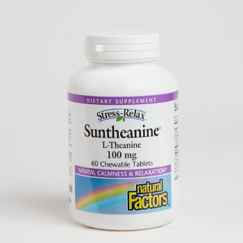 NATURAL FACTORS Theanine Chewable 100mg, 60ct