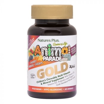 NATURE'S PLUS Animal Parade® Gold Children's Chewable Multi-Vitamin and Mineral Assorted, 60 Chewables