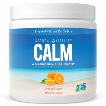 NATURAL VITALITY Calm Magnesium Orange Flavor, 8 oz