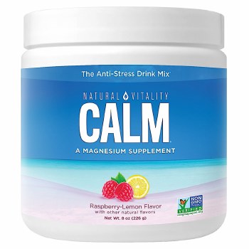 NATURAL VITALITY Calm Magnesium Raspberry-Lemon Flavor, 8 oz