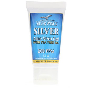 NATURAL PATH SILVER WINGS Colloidal Silver Aloe Vera Gel with Tea Tree Oil