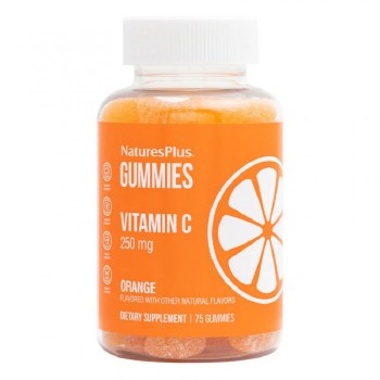 NATURES PLUS Vitamin C Gummy 250, Organge Flavor, 75 Gummies