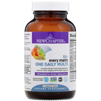 NEW CHAPTER Every Man's One Daily Multi 55+, 72 Vegetarian Tablets