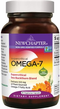 NEW CHAPTER Omega-7 Sea Buckthron Blend, 100 mg, 30 Vegetarian Capsules