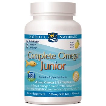 NORDIC NATURALS Complete Omega Junior Lemon, 500 mg, 90 Softgels
