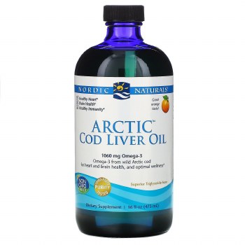 NORDIC NATURALS Arctic Cod Liver Oil Orange, 16 fl oz