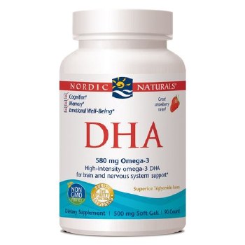 NORDIC NATURALS DHA Strawberry, 500 mg, 90 Softgels