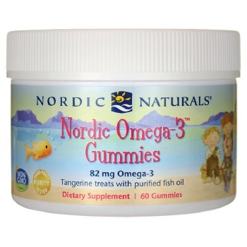 NORDIC NATURALS Nordic Omega-3 Gummies Tangerine, 82 mg, 60 Gummies