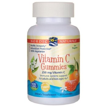 NORDIC NATURALS Vitamin C gummies Tart Tangerine, 250 mg, 60 Gummies