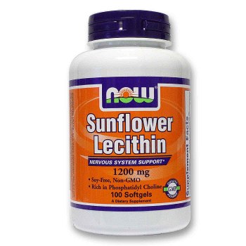 NOW Sunflower Lecithin, 100 capsules