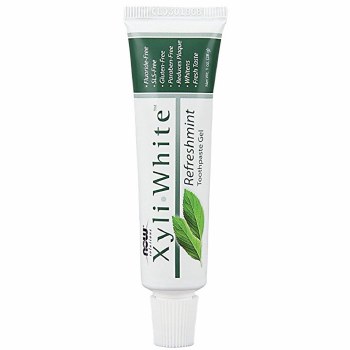 NOW Xyli White Refreshment Toothpaste Gel, Mint Flavor, 6.4 oz