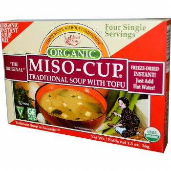 EDWARD &amp; SONS Organic Miso-Cup, 4 single packaged servings