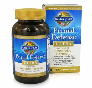 GARDEN OF LIFE Primal Defense® Ultra Probiotic Formula, 15 billion CFU, 180 Vegetarian Capsules
