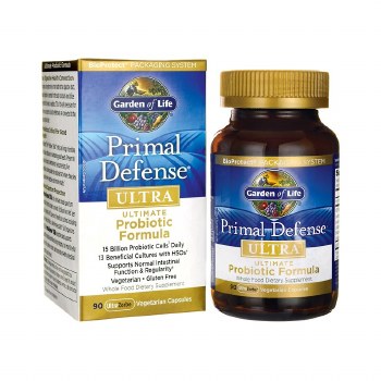 GARDEN OF LIFE Primal Defense® Ultra Probiotic Formula, 15 billion cells, 90 Vegetarian Capsules