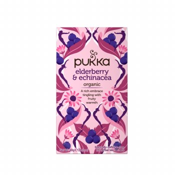 PUKKA Elderberry &amp; Echinacea Tea, 20 tea sachets