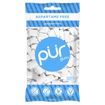 PUR Gum Peppermint, 55 pieces