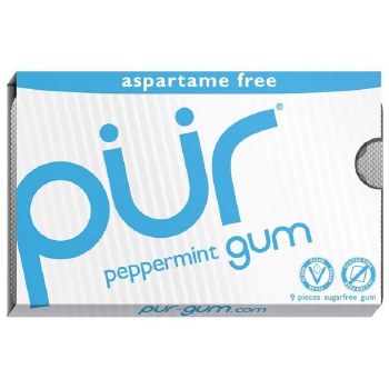 PUR Peppermint Gum, 9 pieces