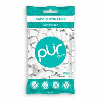 PUR GUM Wintergreen Gum, 55 pieces