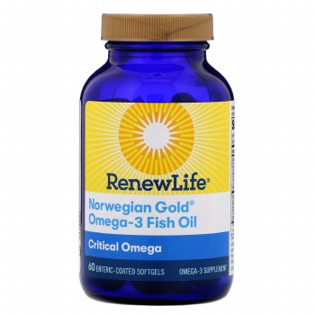 RENEW LIFE Norweigan Gold Omega-3 Fish Oil Critical Omega, 60 softgels