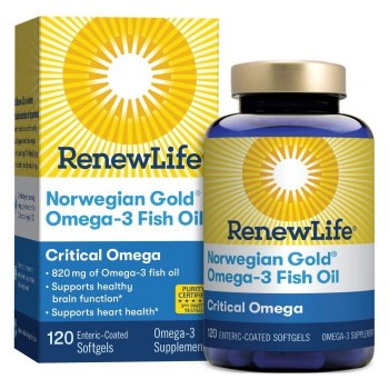 RENEW LIFE Norweigan Gold Omega-3 Fish Oil Critical Omega, 120 softgels
