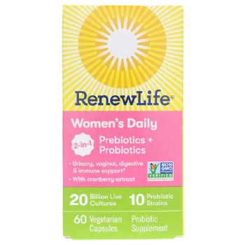 RENEW LIFE Women's Probiotics + Prebiotics 20 billion, 60 capsules