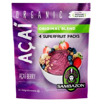 SAMBAZON Acai Superfruit Packs, 4 packs