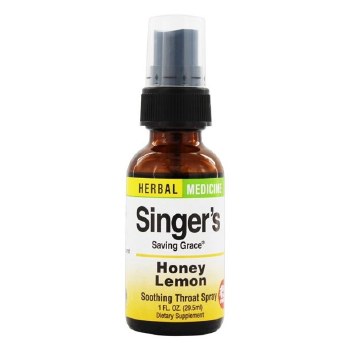 HERBS ETC. SINGER'S Saving Grace Soothing Throat Spray, Honey Lemon, 1oz