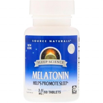 SOURCE NATURALS Melatonin 3 mg, 60 tablets
