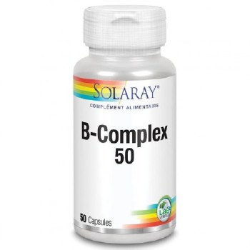 SOLARAY B-Complex 50 Dietary Supplement, 50 VegCaps
