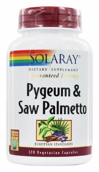SOLARAY Pygeum and Saw Palmetto, 120 Vegetarian Capsules