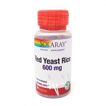 SOLARAY Red Yeast Rice, 600 mg - 90 Vegetarian Capsules