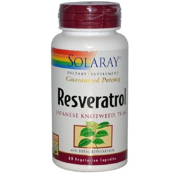 SOLARAY Resveratrol, 60 Vegetarian Capsules