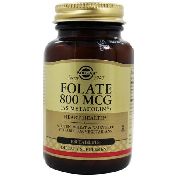 SOLGAR Folate 800mcg, 100 tablets