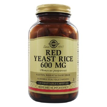 SOLGAR Red Yeast Rice, 600 mg, 120 vegetable capsules