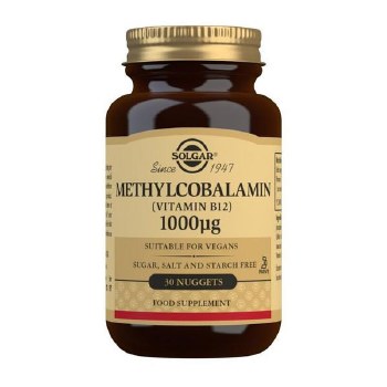SOLGAR Methylcobalamin (Vitamin B12) 1000 mcg, 30 nuggets
